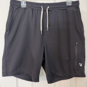 Vuori Sunday Black Performance Shorts for Men 7”Inseam size Large